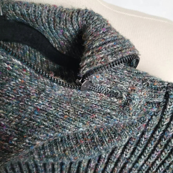 Leo & Nicole Greenish Gray Multi-Color Tweed Sweater (Size XL) - Picture 12 of 15